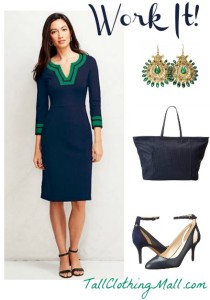 navy tall dress