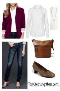burgundy tall blazer