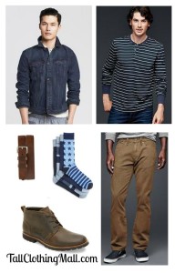 how to wear mens tall colored jeans